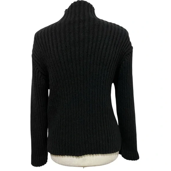 Steve Madden Black Ribbed Turtleneck Sweater - Picture 7 of 17
